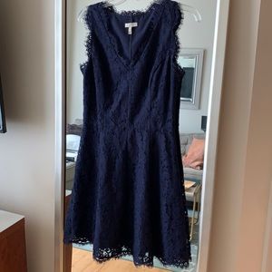 Joie Navy Lace A-line Dress